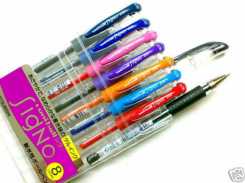 Uni Ball Signo UMN 151 0.38mm Roller Gel Pen,8 Colours  