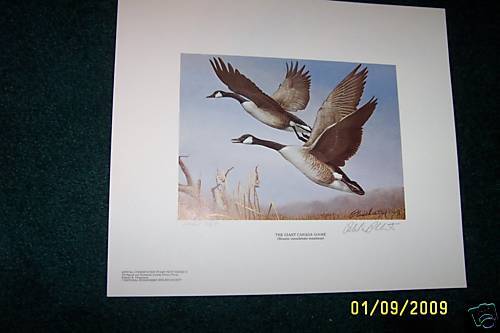 1983 Canada GoosePrint Richard Plasschaert Sigw/stampBW  