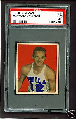 HOWARD DALLMAR ROOKIE 1948 BOWMAN #14 VG 3 (mk) BY PSA  