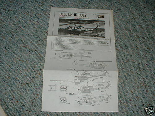 Hasegawa 1/72 Bell UH 1D Huey Instructions  