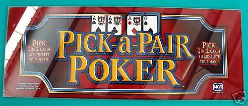 PICK A PAIR POKER ~ IGT SLOT MACHINE SCREENED GLASS  