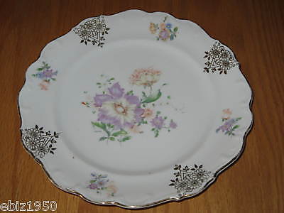 Bavaria Schumann Germany US Zone Scalloped Floral Plate  