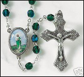 ST. JUDE CRYSTAL ROSARY BEADS FROM ROME  