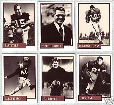  Cookies Set 6 Vince Lombardi Jim Thorpe Bart Starr Packers McElhenny