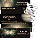 12 SPACE BOOKMARKS Party Favors School Supplies Rewards  