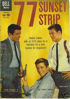 77 SUNSET STRIP 2 KOOKIE BURNS PHOTO COVER TOTH ART VG   