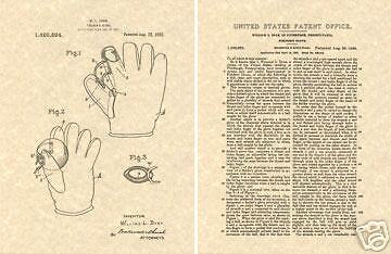 1922 Bill Doak Baseball Glove Rawlings US Patent Mitt