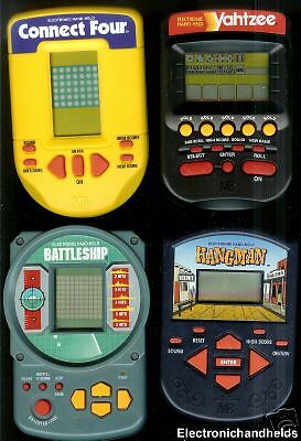   LOT YAHTZEE HANGMAN BATTLESHIP x 4 ELECTRONIC MILTON BRADLEY  