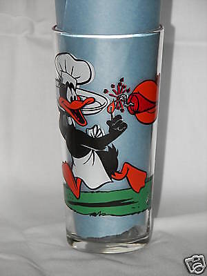 1976 PEPSI PROMO GLASS DAFFY DUCK / TASMANIAN DEVIL WOW  