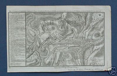 Schlachtplan   LUTTERBERG Schlacht   Kupfer um 1758  