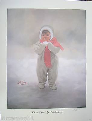 DONALD ZOLAN PRINT WINTERS ANGEL SIGNED & NUMBERED  