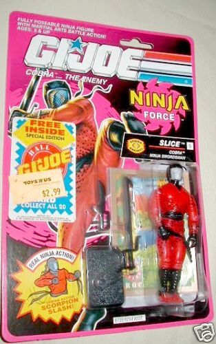 1991 G.I. JOE NINJA FORCE SLICE (RED ver) figure MOC  