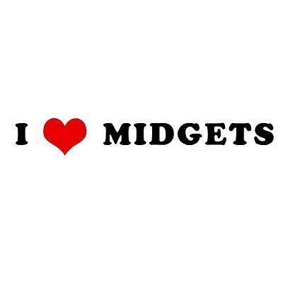 LOVE MIDGETS T shirt Weird Funny Strange Punk SMALL  