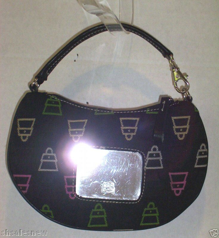 Kathy Van Zeeland small hand bag wrist PURSE black  