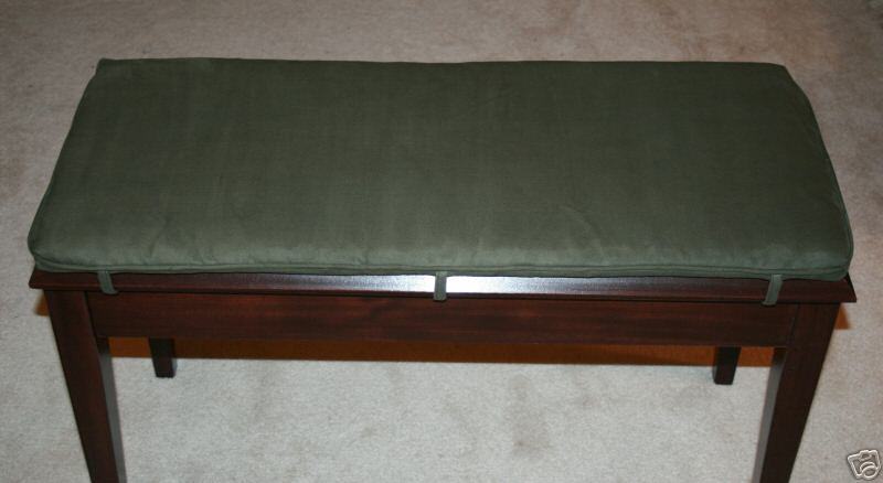 Custom Made Suede Piano Bench Cushion   Choose Color  