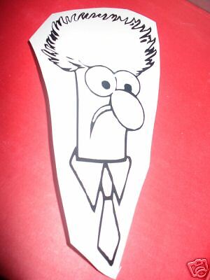 BEAKER MUPPET VINYL DECAL 6 INCH WHITE  