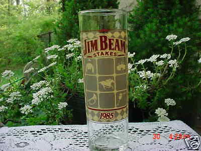 JIM BEAM SPIRAL STAKES GLASS 1985  