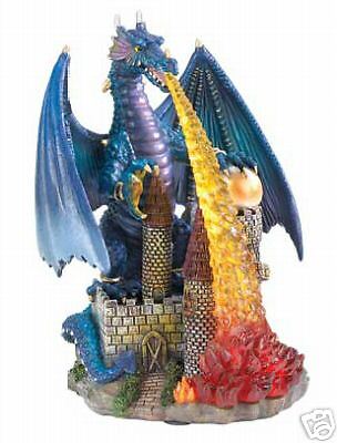 Fire breathing dragon statue sculpture figure, dragons  