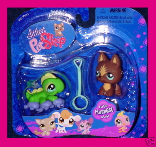 New Littlest Pet Shop SHEPHERD DOG #650 IGUANA #651  