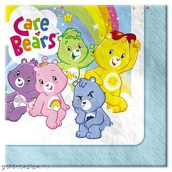 Care Bears Lunch Dinner Napkins Birthday   NEW  