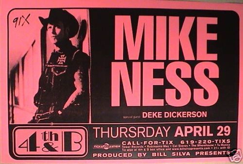 MIKE NESS 2005 SAN DIEGO TOUR POSTER SOCIAL DISTORTION  