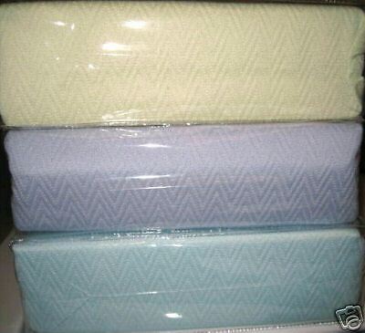 CHAPS HUDSON HERRINGBONE AQUA BLUE SHOWER CURTAIN NEW  