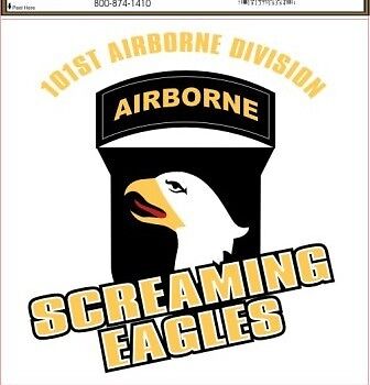 ARMY 101ST AIRBORNE SCREAMING EAGLES MILITARY DECAL  