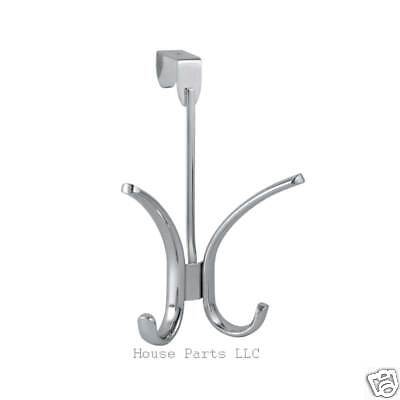 Axis Chrome Over Door Quad Towel Coat hat Hook No drill  