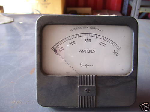 SIMPSON AC AMP METER 0 500 RANGE  