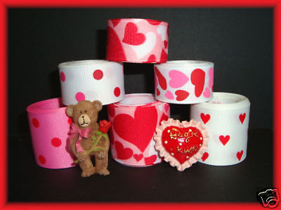 12Yd Valentine Full of Heart MTMG Grosgrain Ribbon Mix