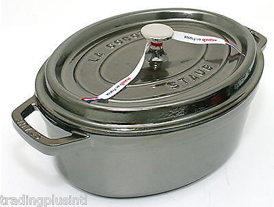 STAUB Enameled Cast Iron Cookware 5Qt Cocotte Titanium  